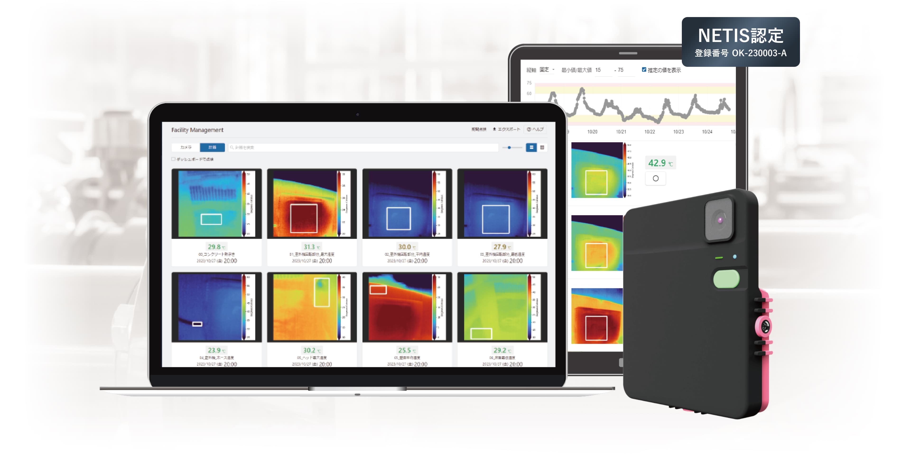 完全無線型 サーモグラフィカメラ LC-T10