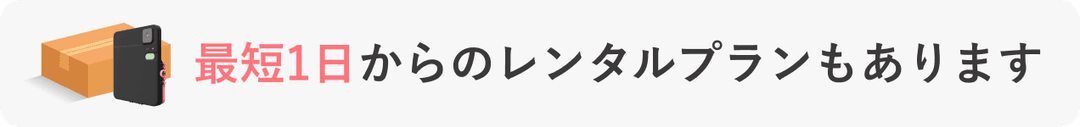 最短1日からレンタルプランもあります