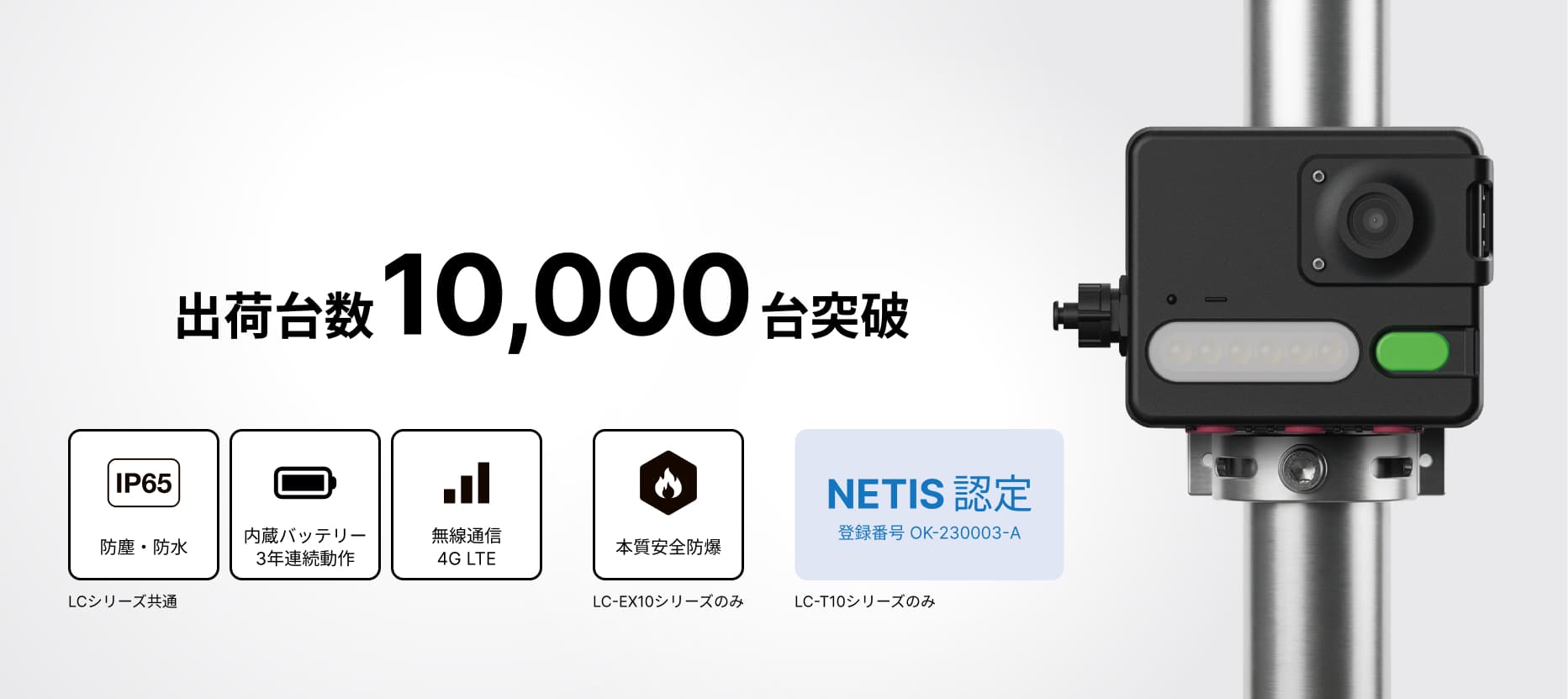 出荷台数100,000台突破